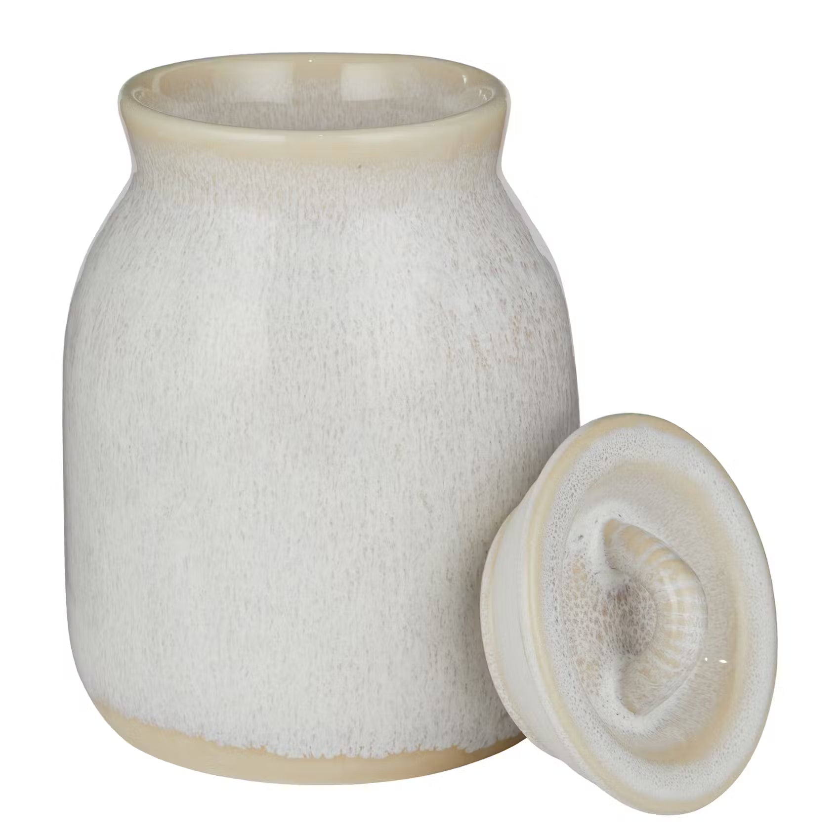 PORTIMAO Aufbewahrungsdose - Steinzeug - Beige - 11 x 15 cm