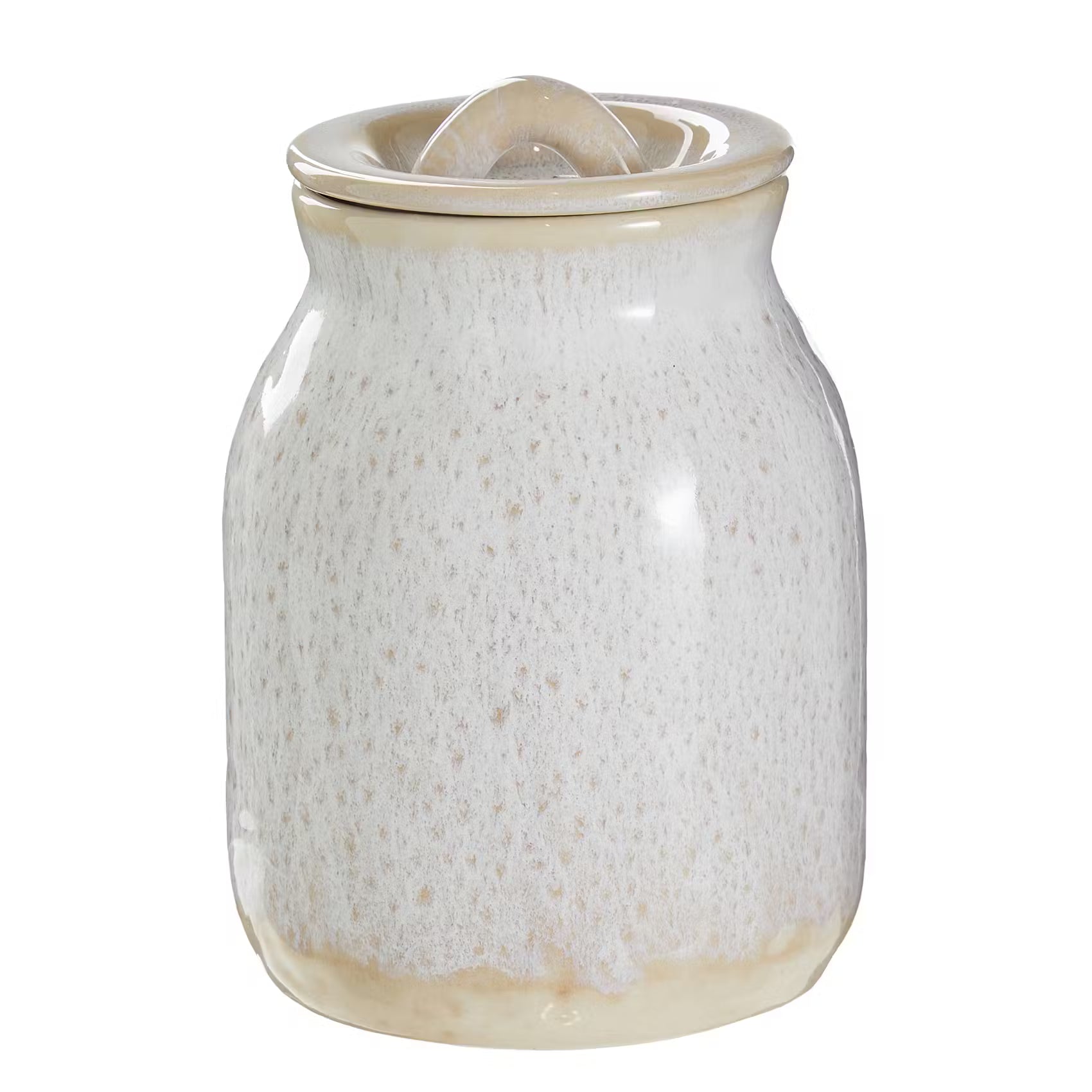 PORTIMAO Aufbewahrungsdose - Steinzeug - Beige - 11 x 15 cm