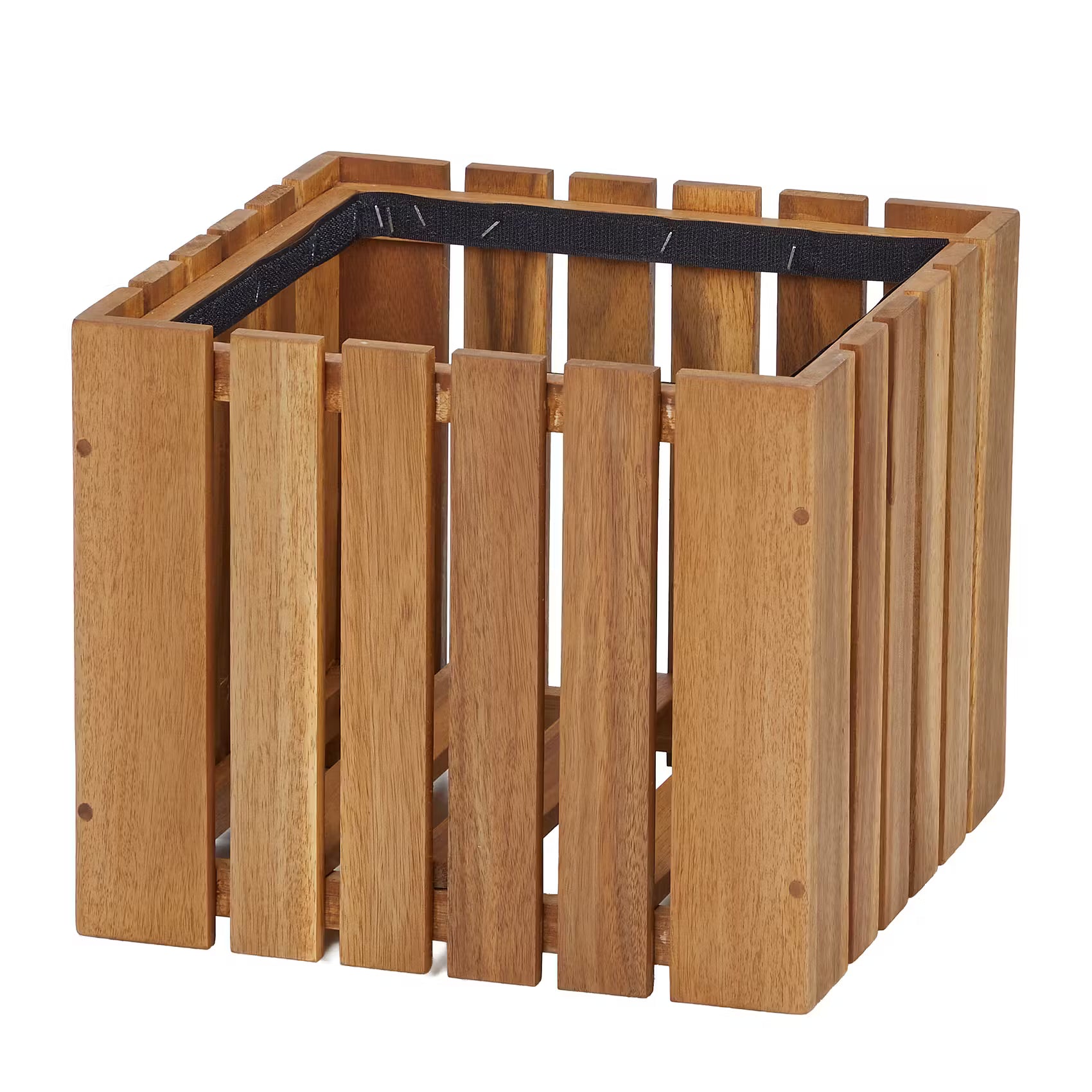 NEW GARDENING Pflanztopf-Set 3-tlg. - Akazienholz/Segelfolie - Braun