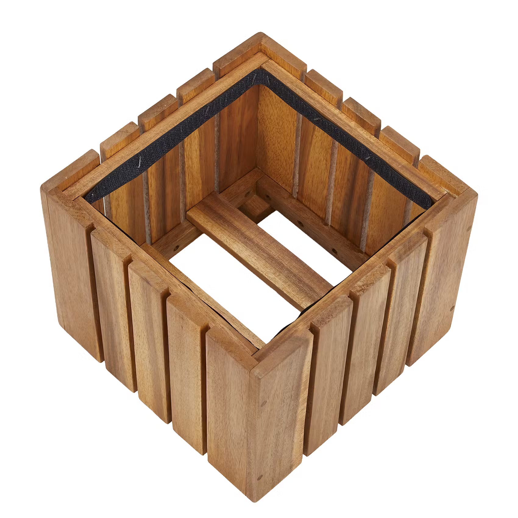 NEW GARDENING Pflanztopf-Set 3-tlg. - Akazienholz/Segelfolie - Braun