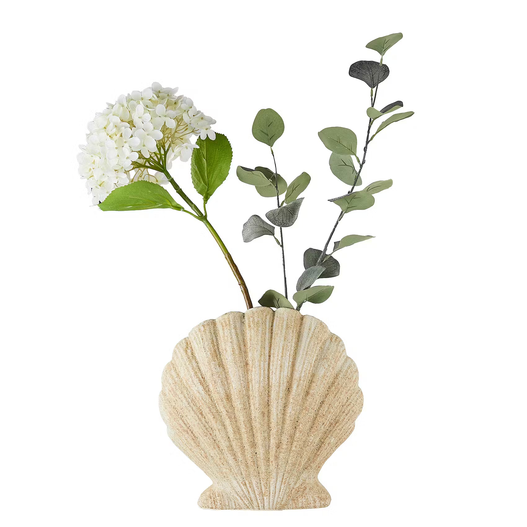 CORAL COAST Vase Muschel - Steingut - Beige