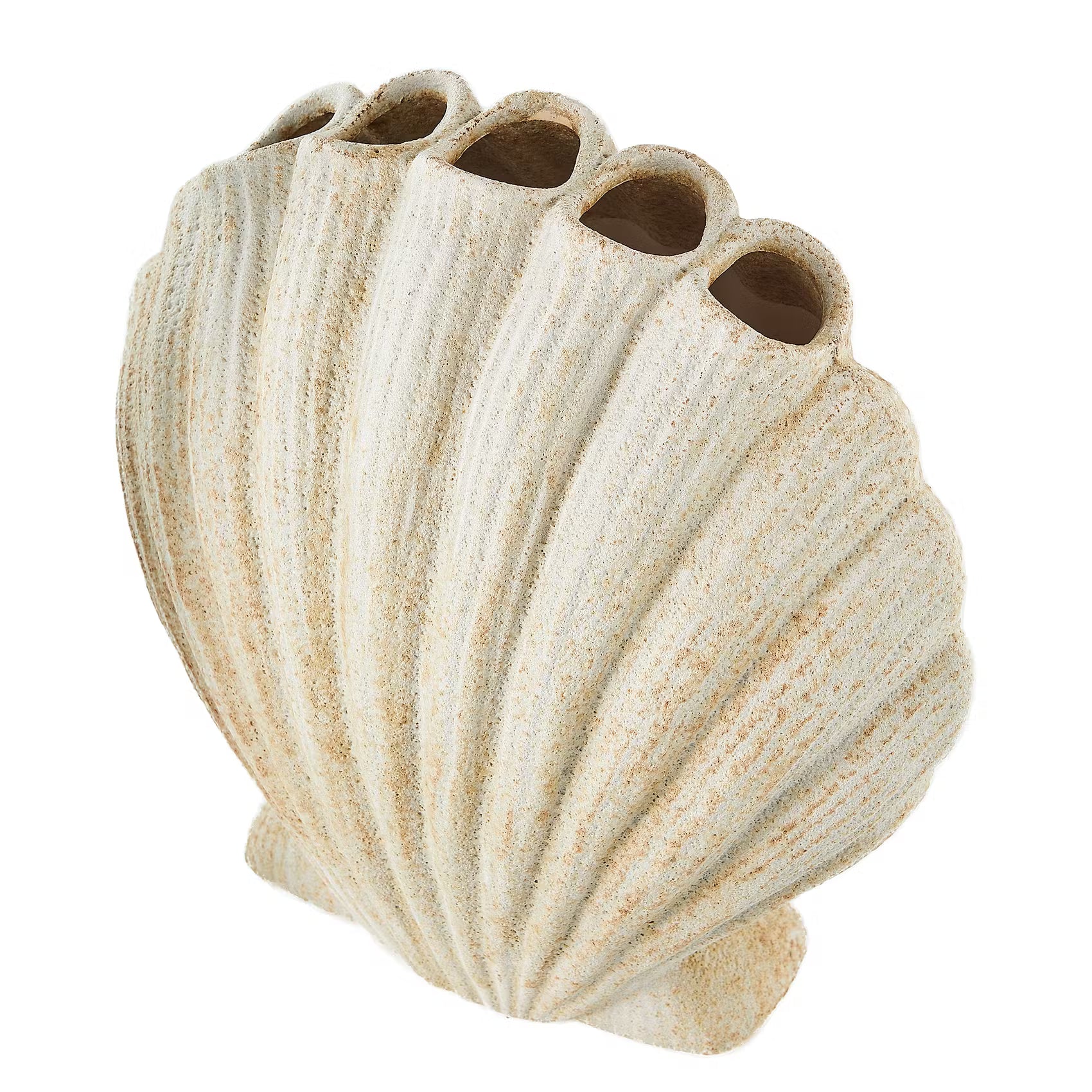 CORAL COAST Vase Muschel - Steingut - Beige