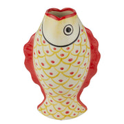 CORAL COAST Vase Fisch - Steingut - Gelb