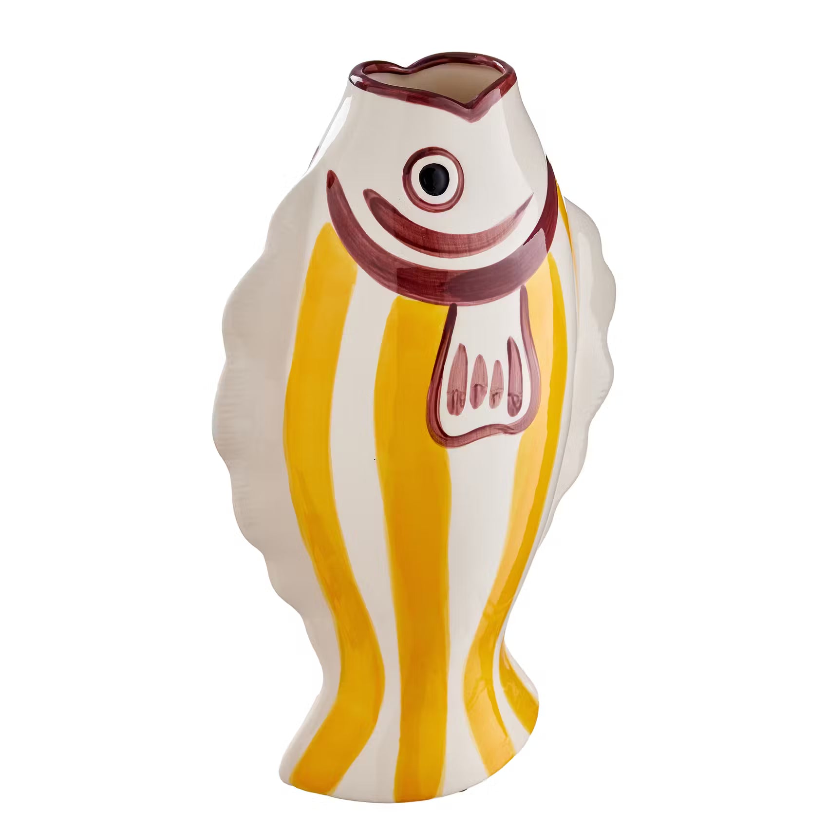 CORAL COAST Vase Fisch - Steingut - Gelb