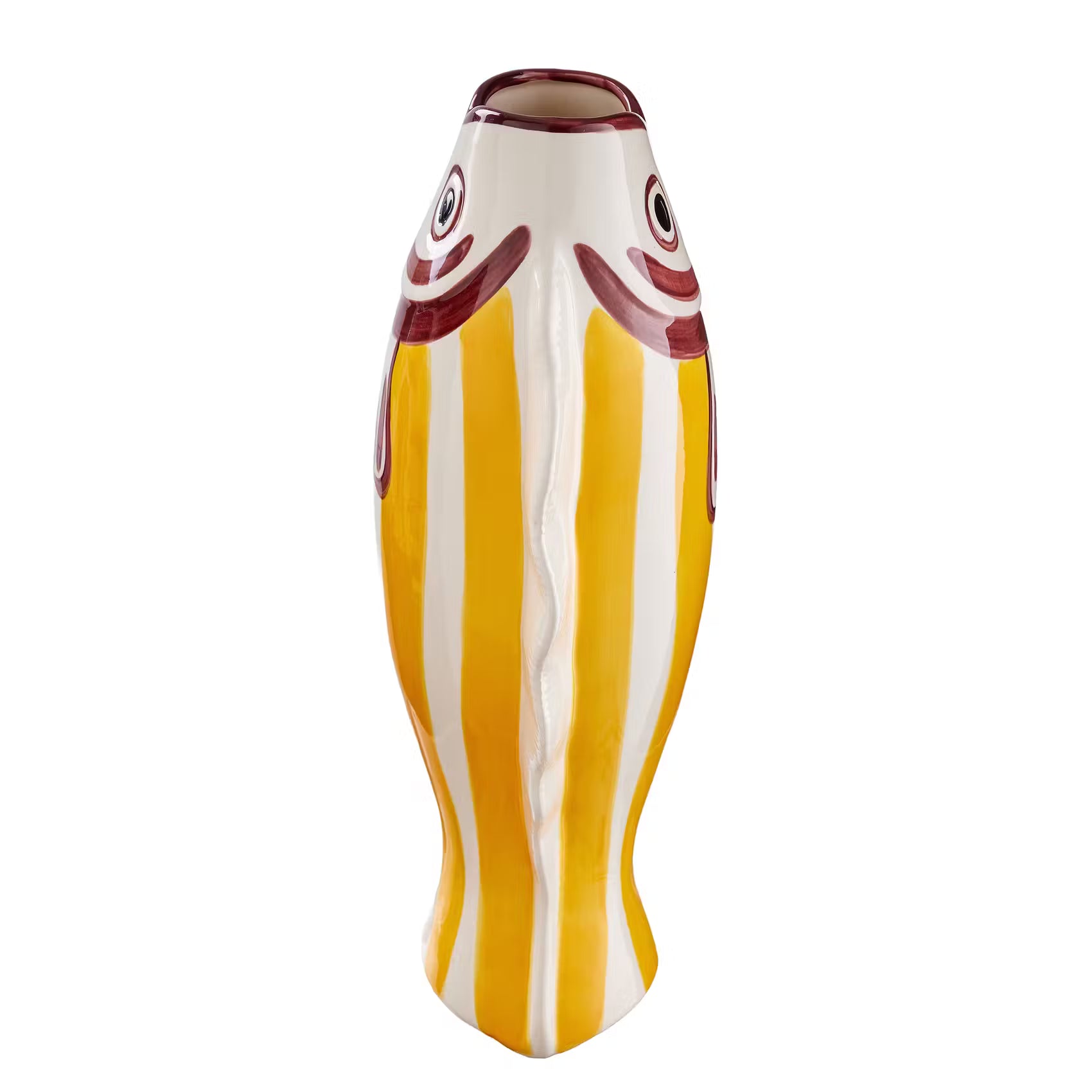 CORAL COAST Vase Fisch - Steingut - Gelb