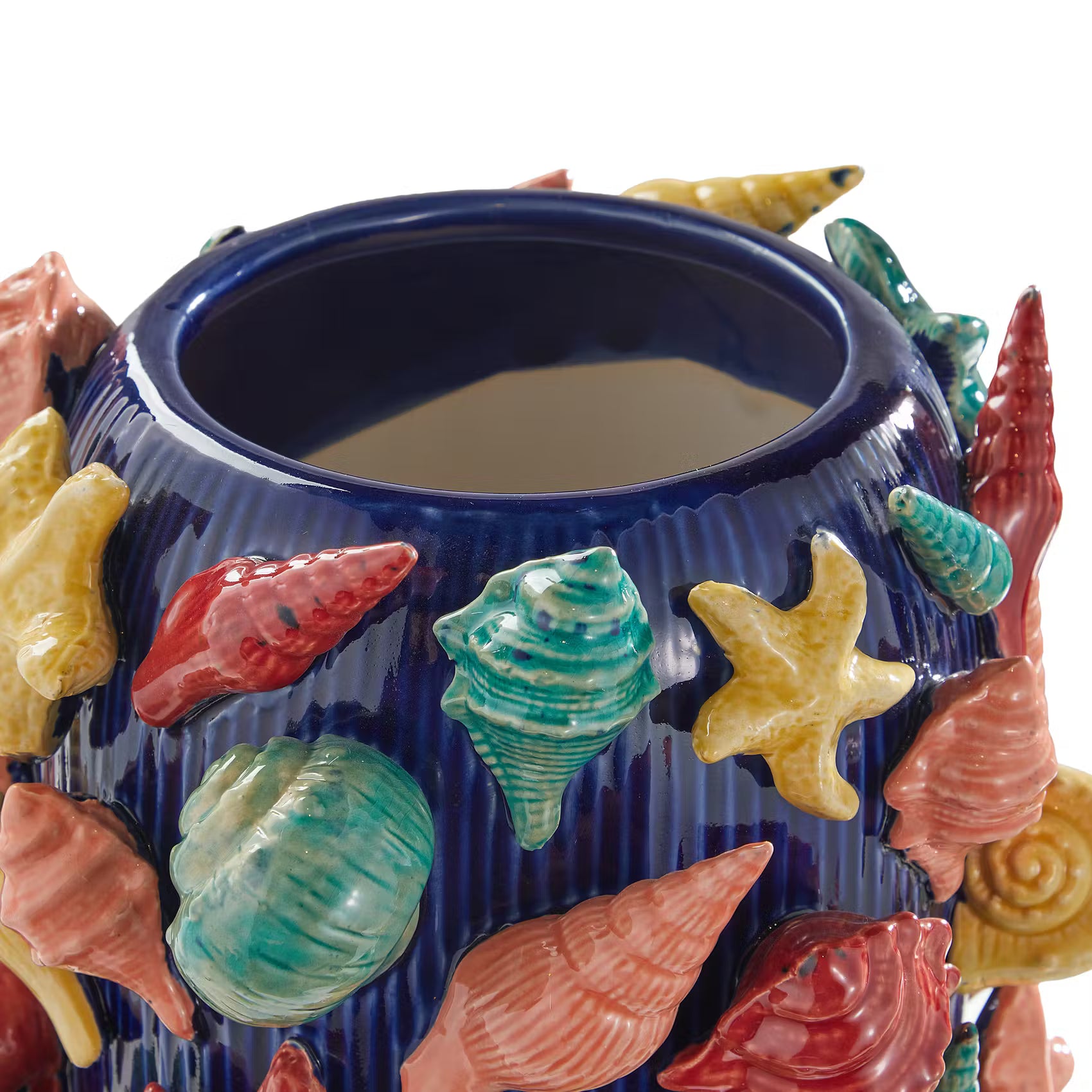 CORAL COAST Vase Seafood - Steingut - Blau