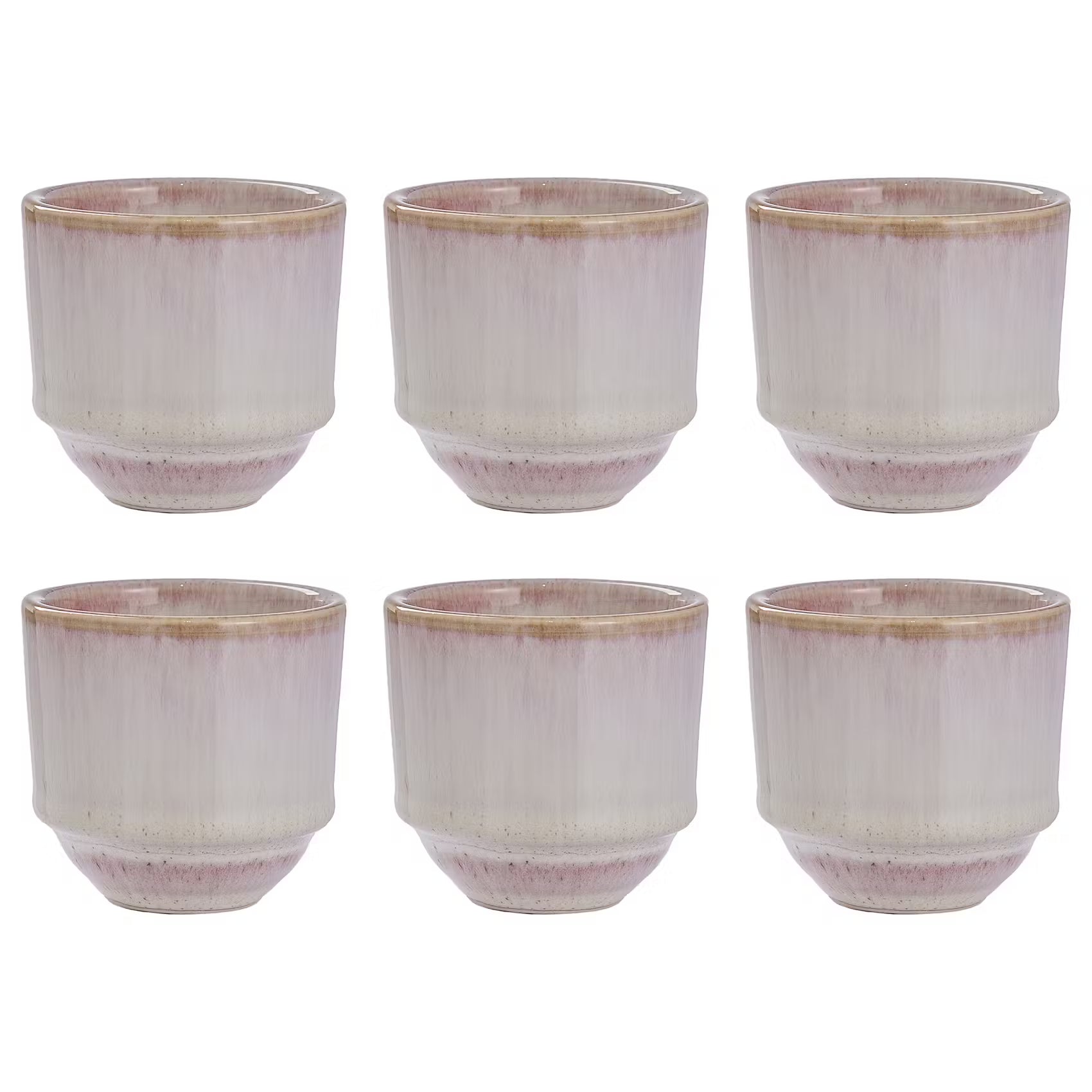 TAVIRA Espressobecher 6er-Set - Hellrosa