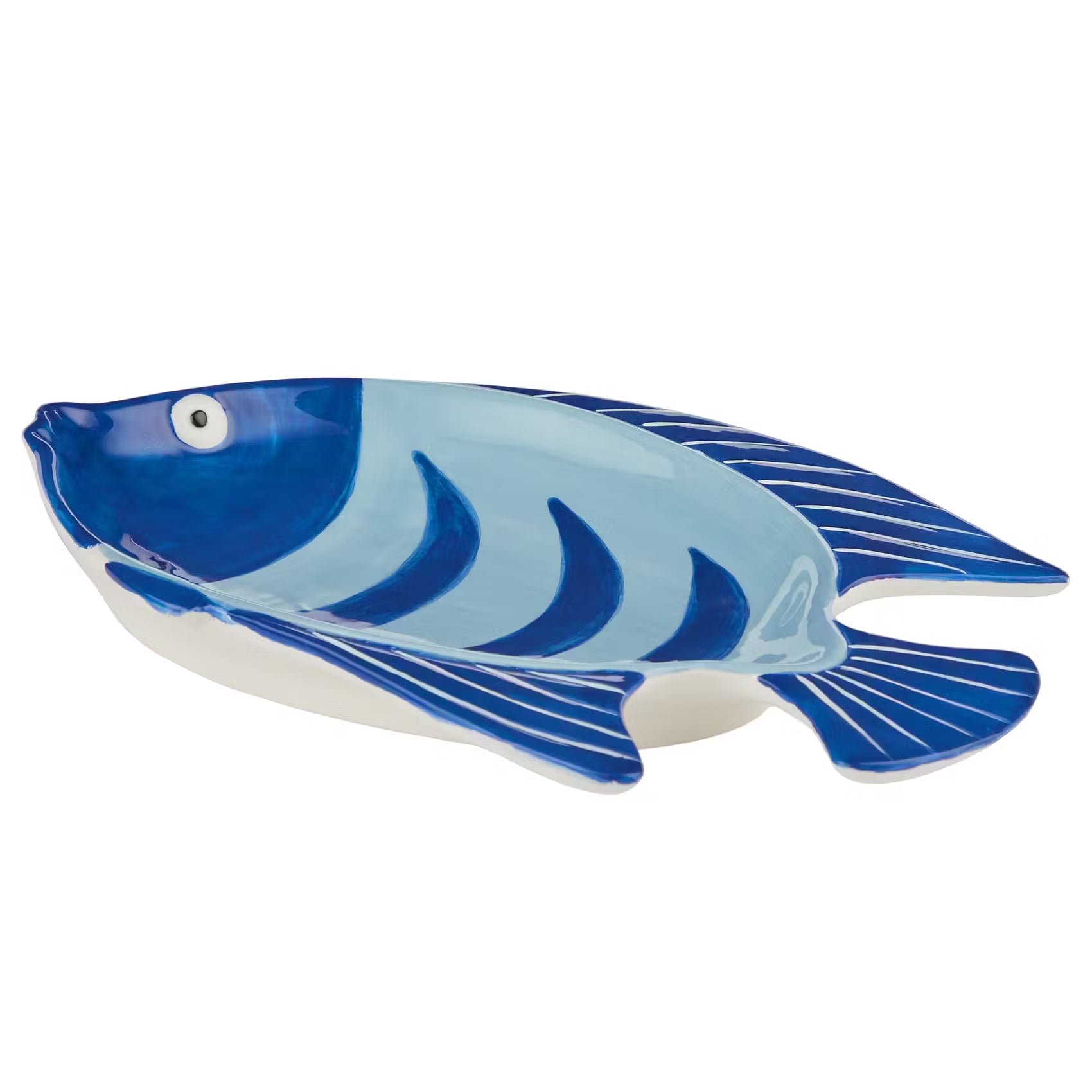 TAVERNA Deko-Teller Fisch - Dolomit - Blau