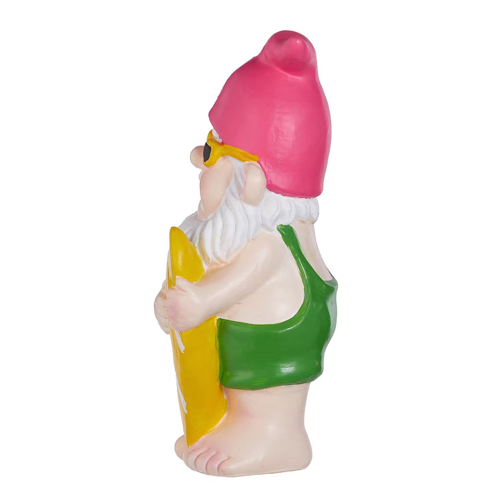 HANG LOOSE Deko-Zwerg mit Surfbrett - Polyresin - Pink