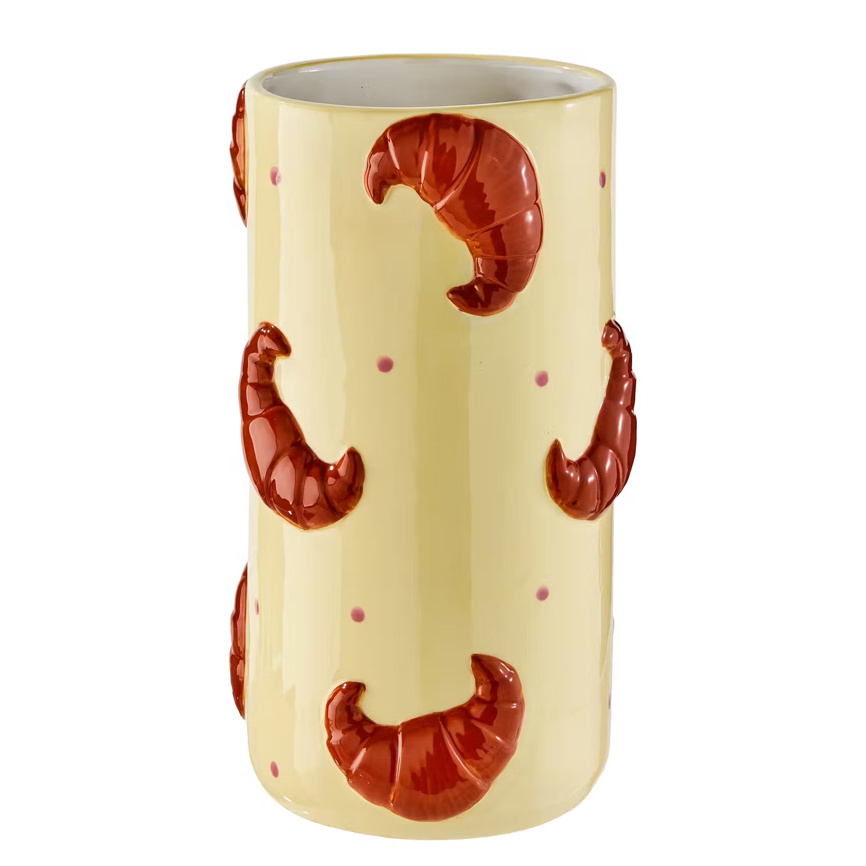 CROISSANT Vase - Dolomit - Pastellgelb