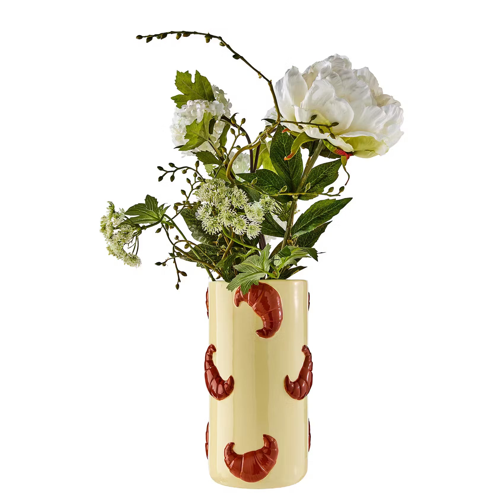 CROISSANT Vase - Dolomit - Pastellgelb