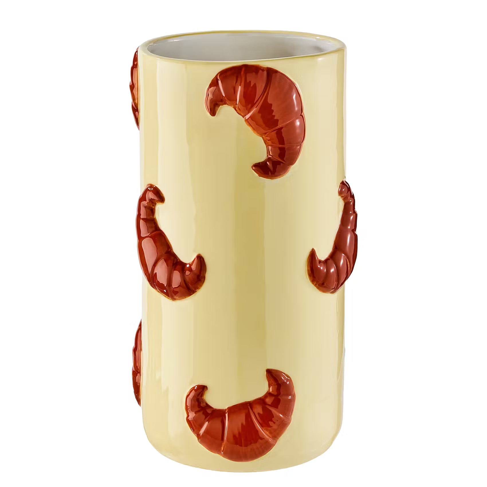 CROISSANT Vase - Dolomit - Pastellgelb
