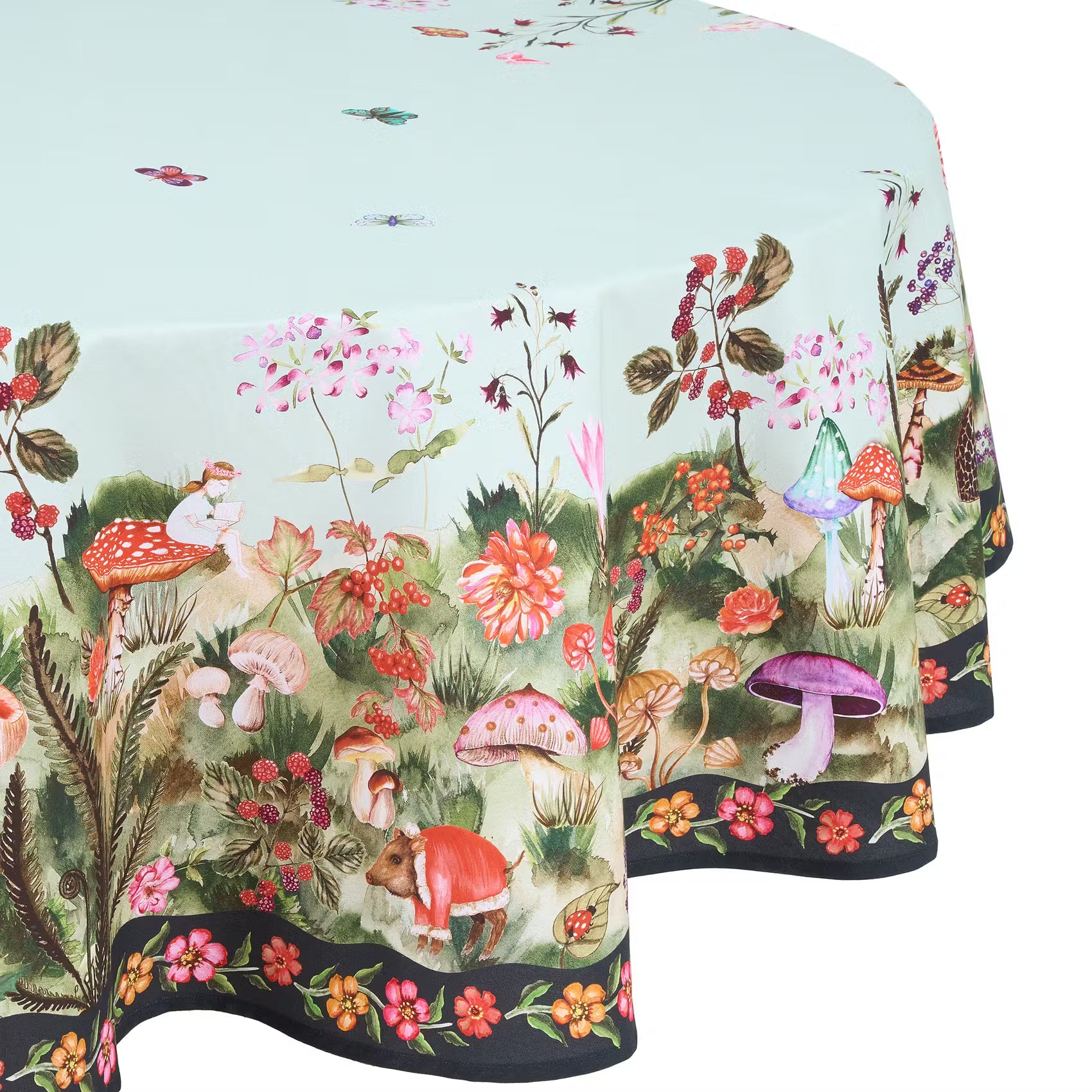 FUNGHI & FLOWERS Tischdecke - Baumwolle - Bunt