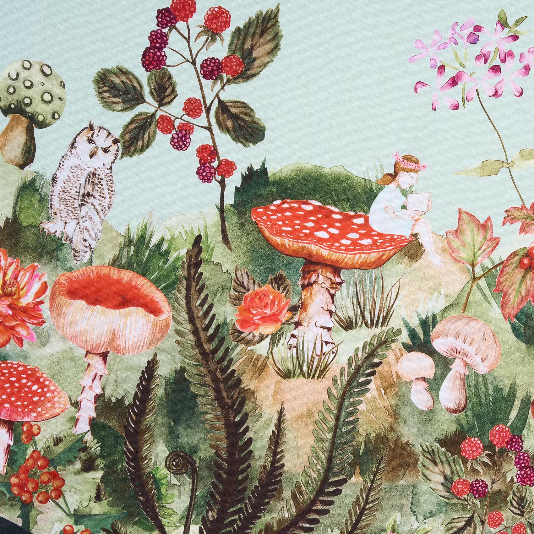 FUNGHI & FLOWERS Tischdecke - Baumwolle - Bunt - 250 x 160 cm