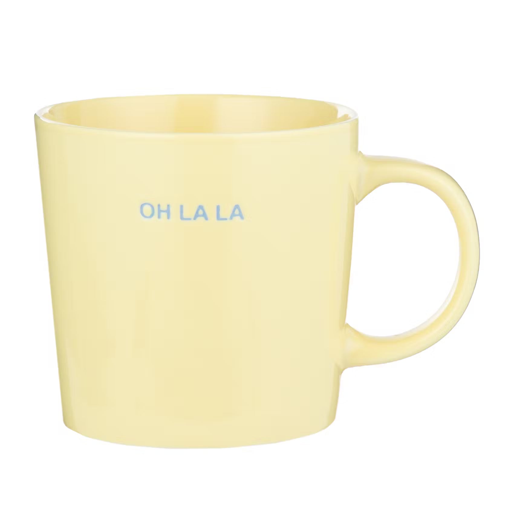 GOOD VIBES Tasse Oh la la - Porzellan - Pastellgelb