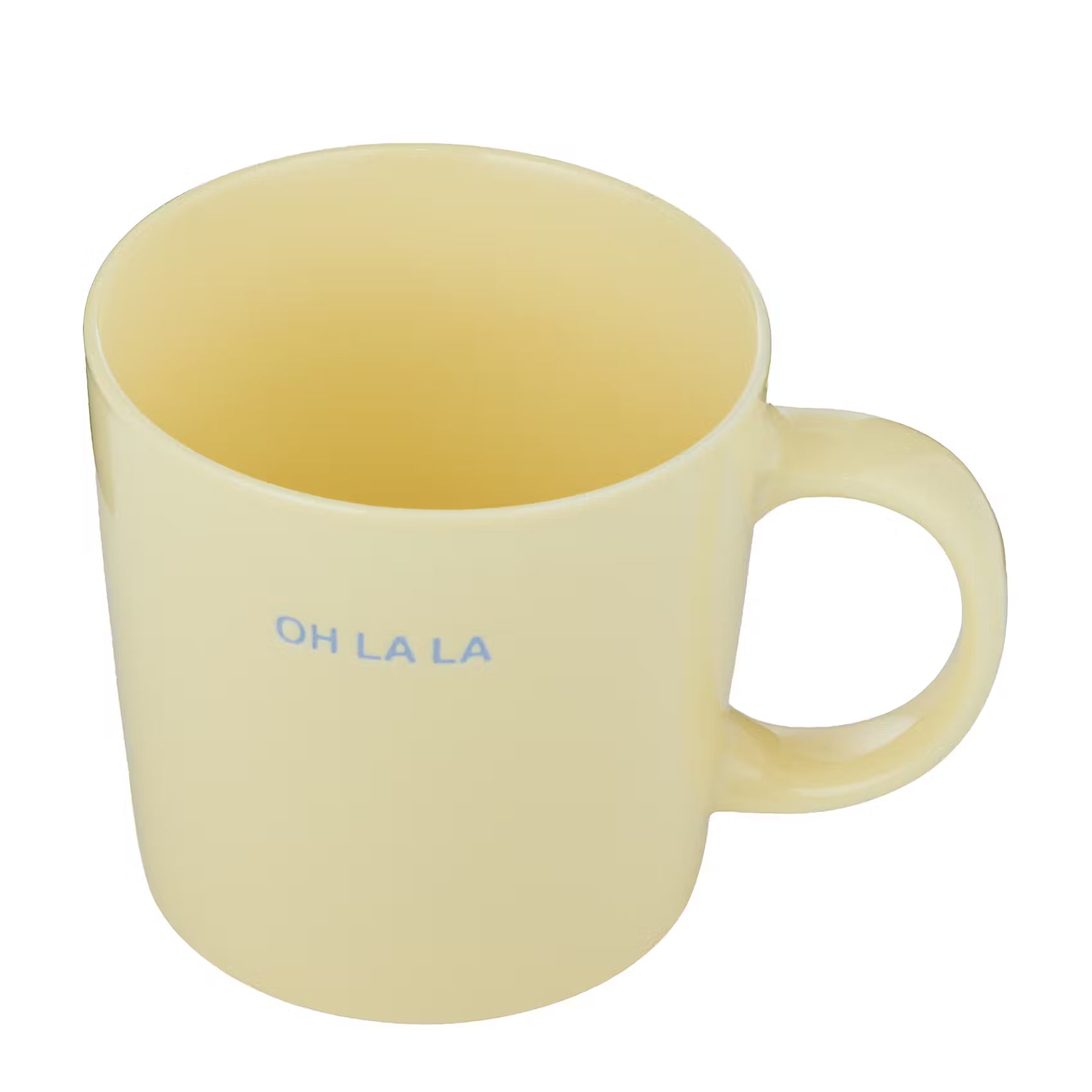 GOOD VIBES Tasse Oh la la - Porzellan - Pastellgelb