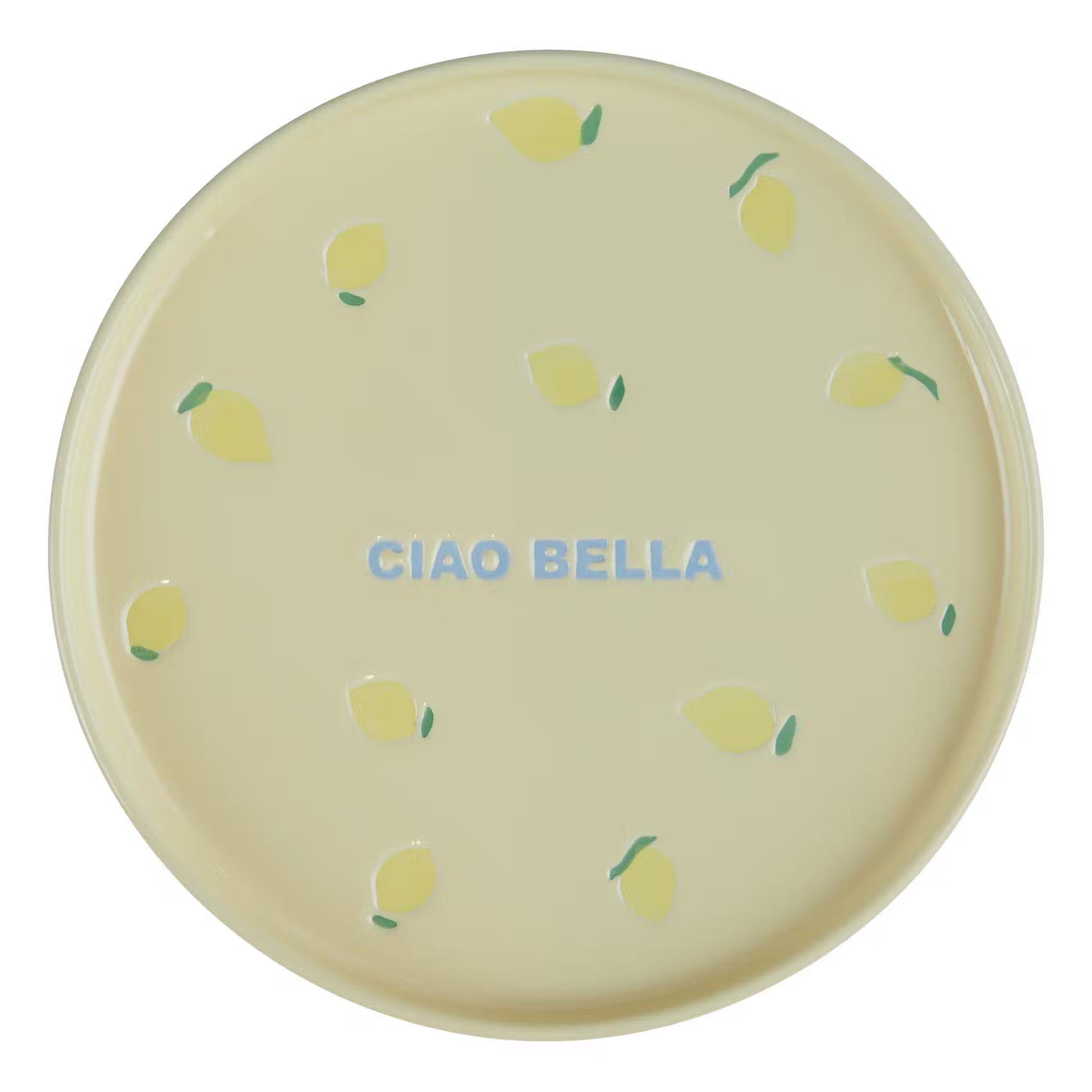 GOOD VIBES Teller Ciao Bella - Porzellan - Pastellgelb