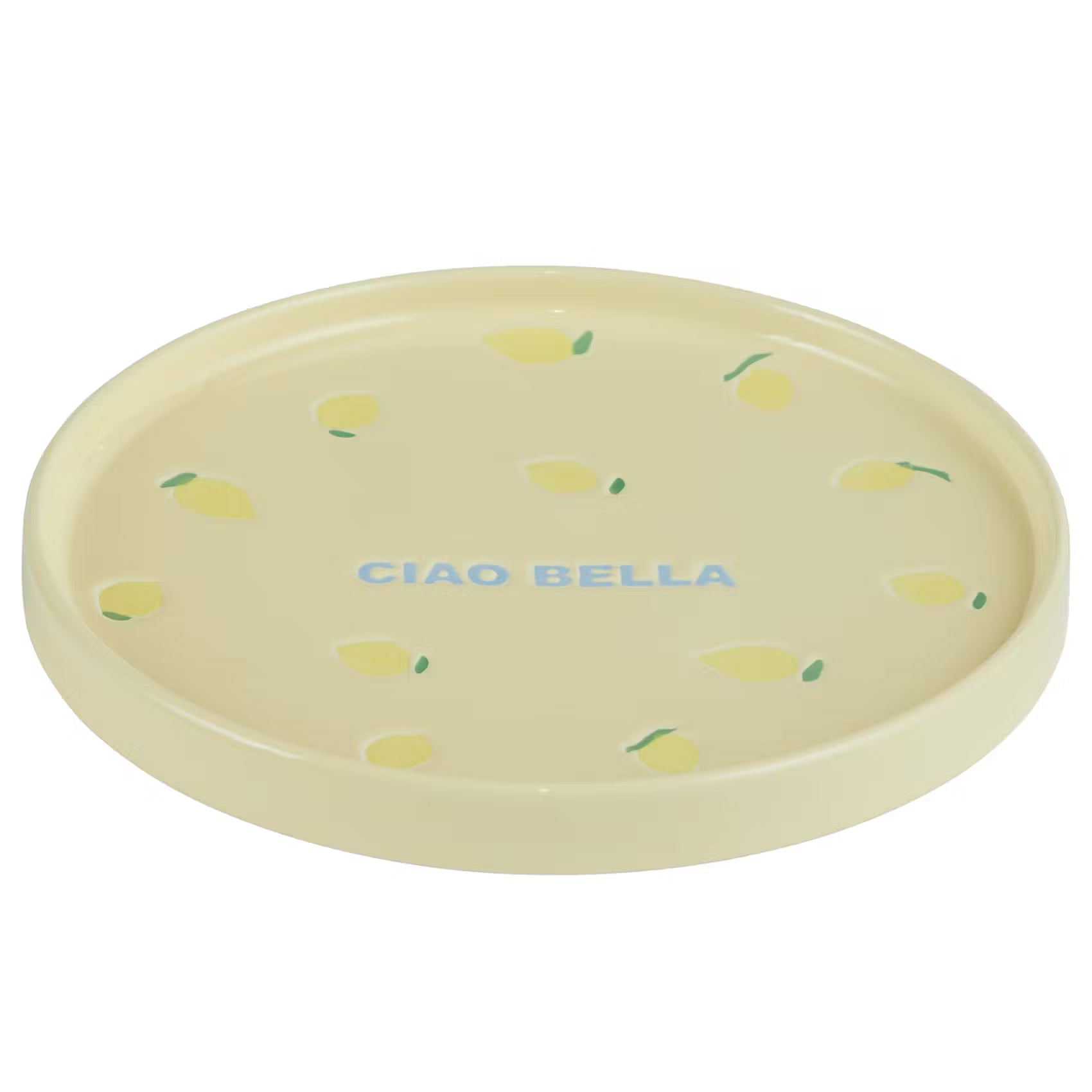 GOOD VIBES Teller Ciao Bella - Porzellan - Pastellgelb