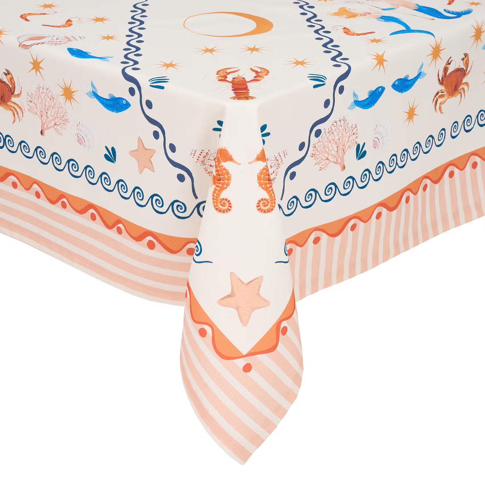 CORAL COAST Tischdecke - Baumwolle - Bunt - 250 x 160 cm