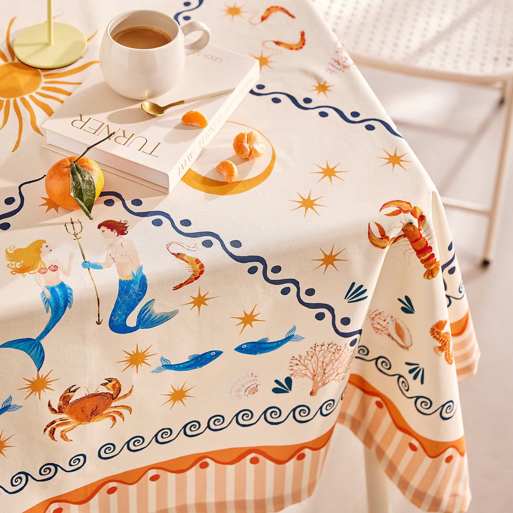 CORAL COAST Tischdecke - Baumwolle - Bunt - 250 x 160 cm