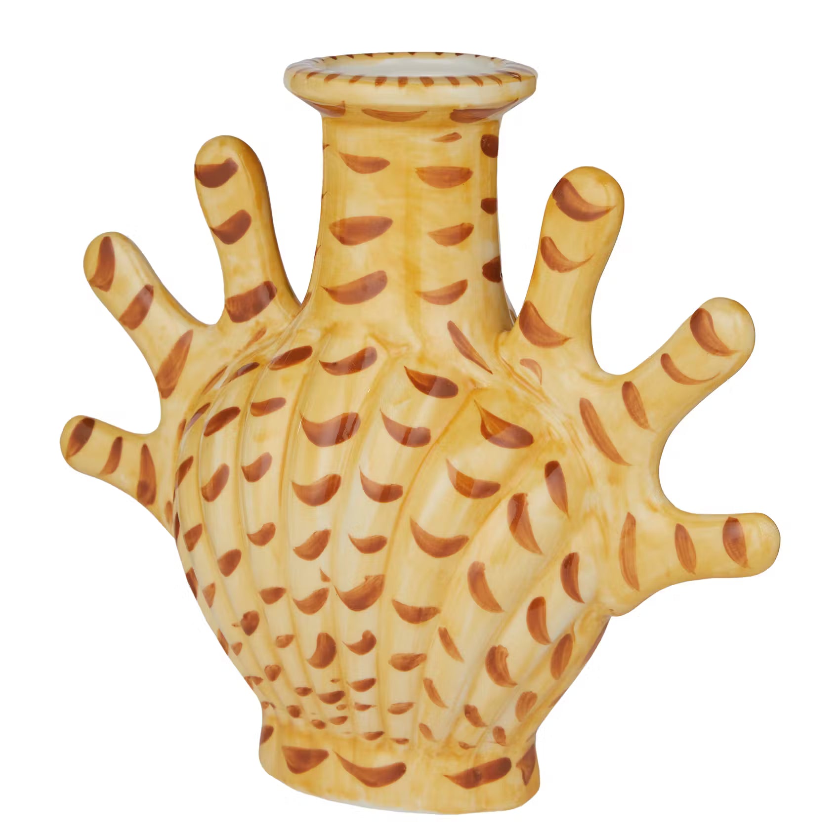 CORAL COAST Vase Koralle - Steingut - Gelb