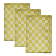 CHECKER STYLE Küchentuch 3er-Set - Baumwolle - Hellgrün