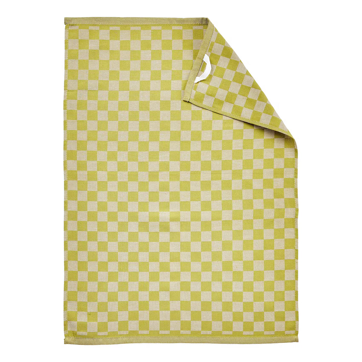 CHECKER STYLE Küchentuch 3er-Set - Baumwolle - Hellgrün