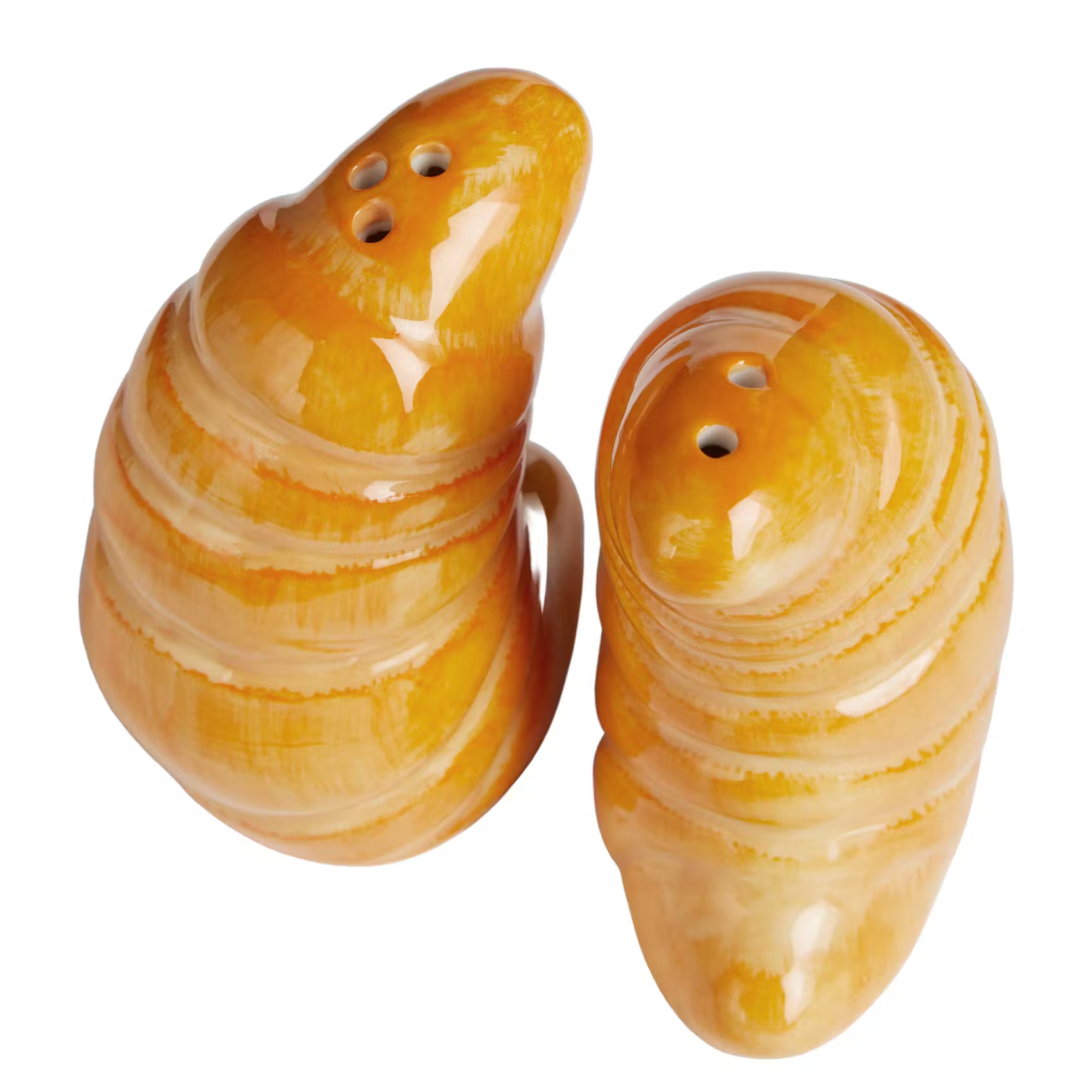 SALT & PEPPER Salz- & Pfefferstreuer-Set Croissant 2-tlg. - Steinzeug - Braun