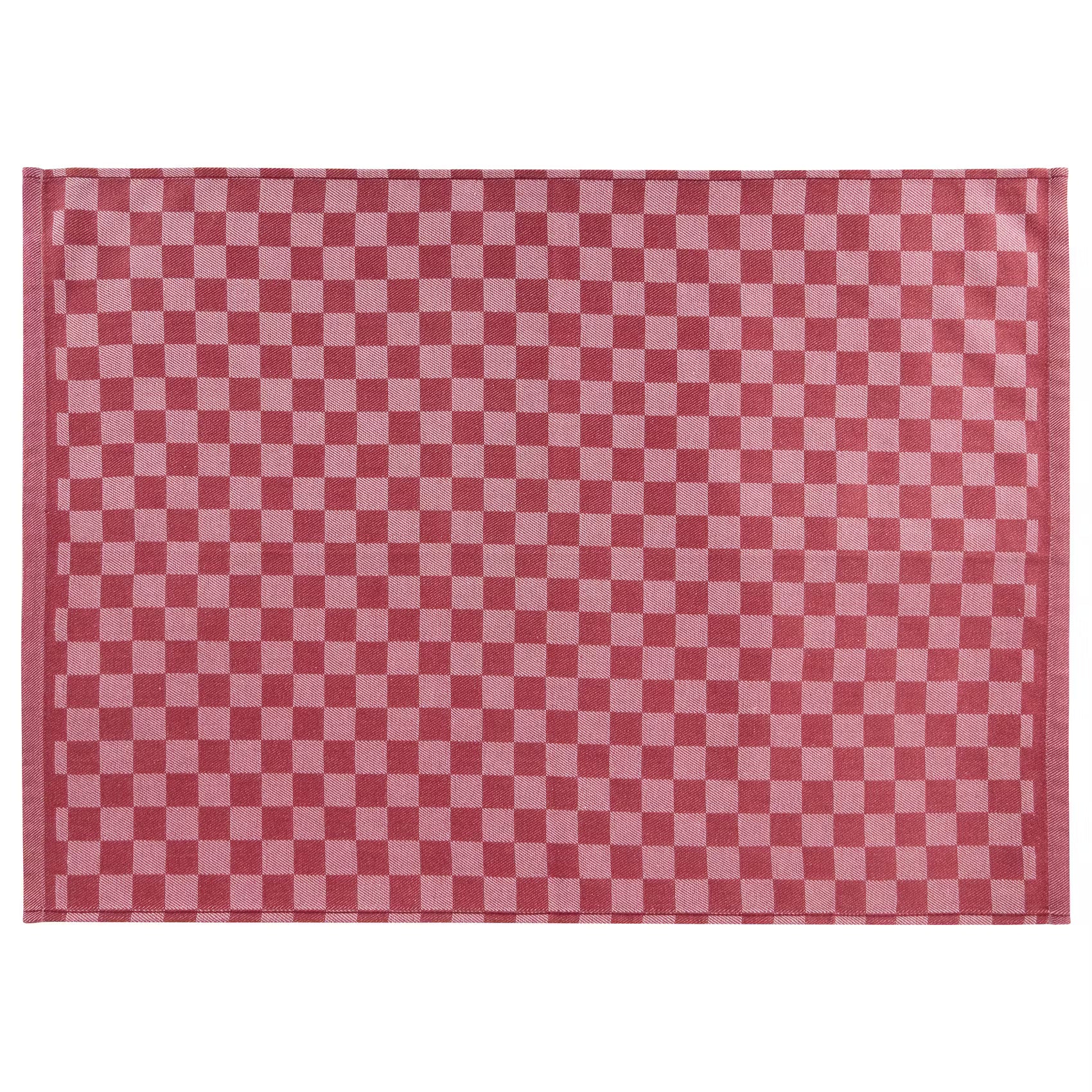 CHECKER STYLE Küchentuch 3er-Set - Baumwolle - Rot
