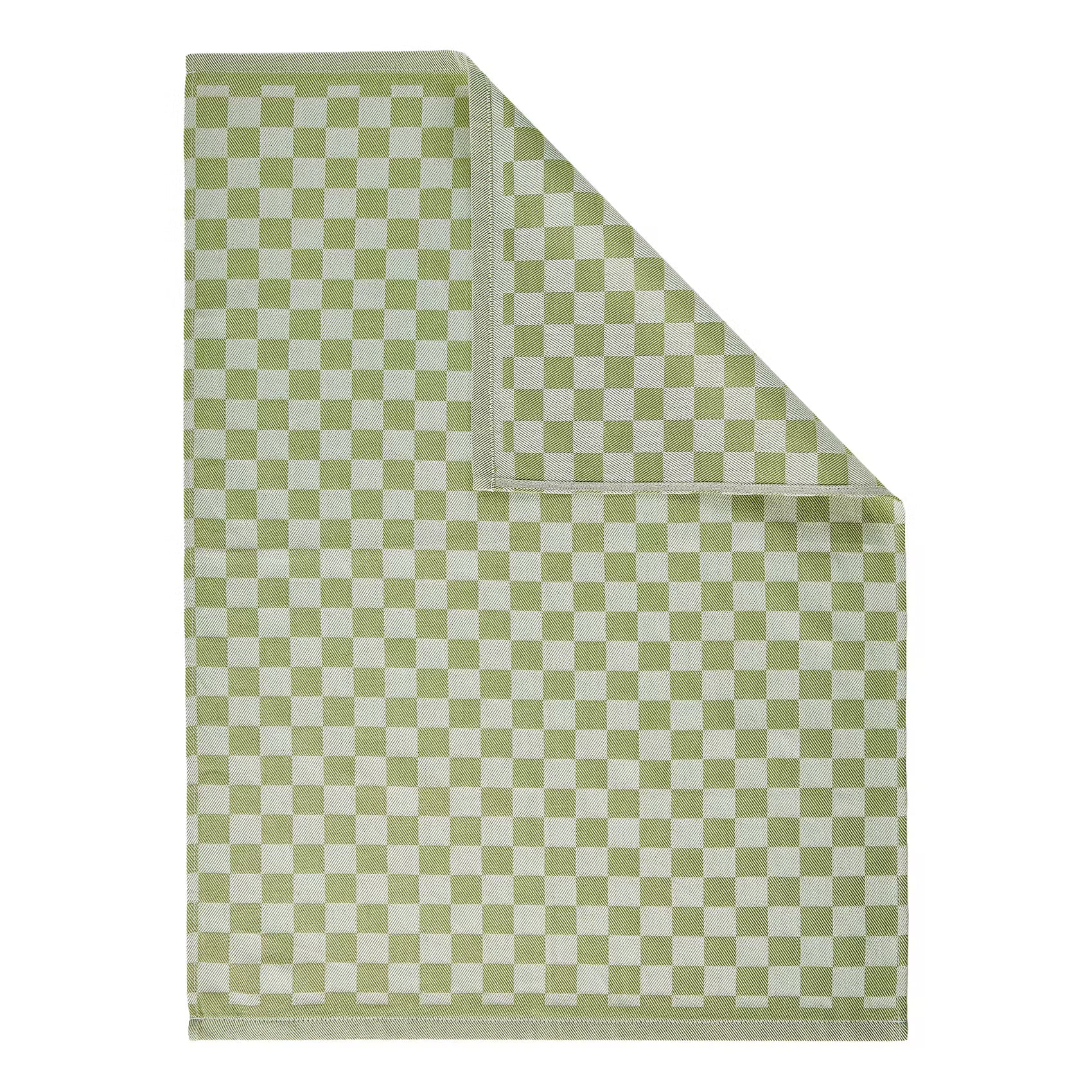 CHECKER STYLE Küchentuch 3er-Set - Baumwolle - Hellgrün