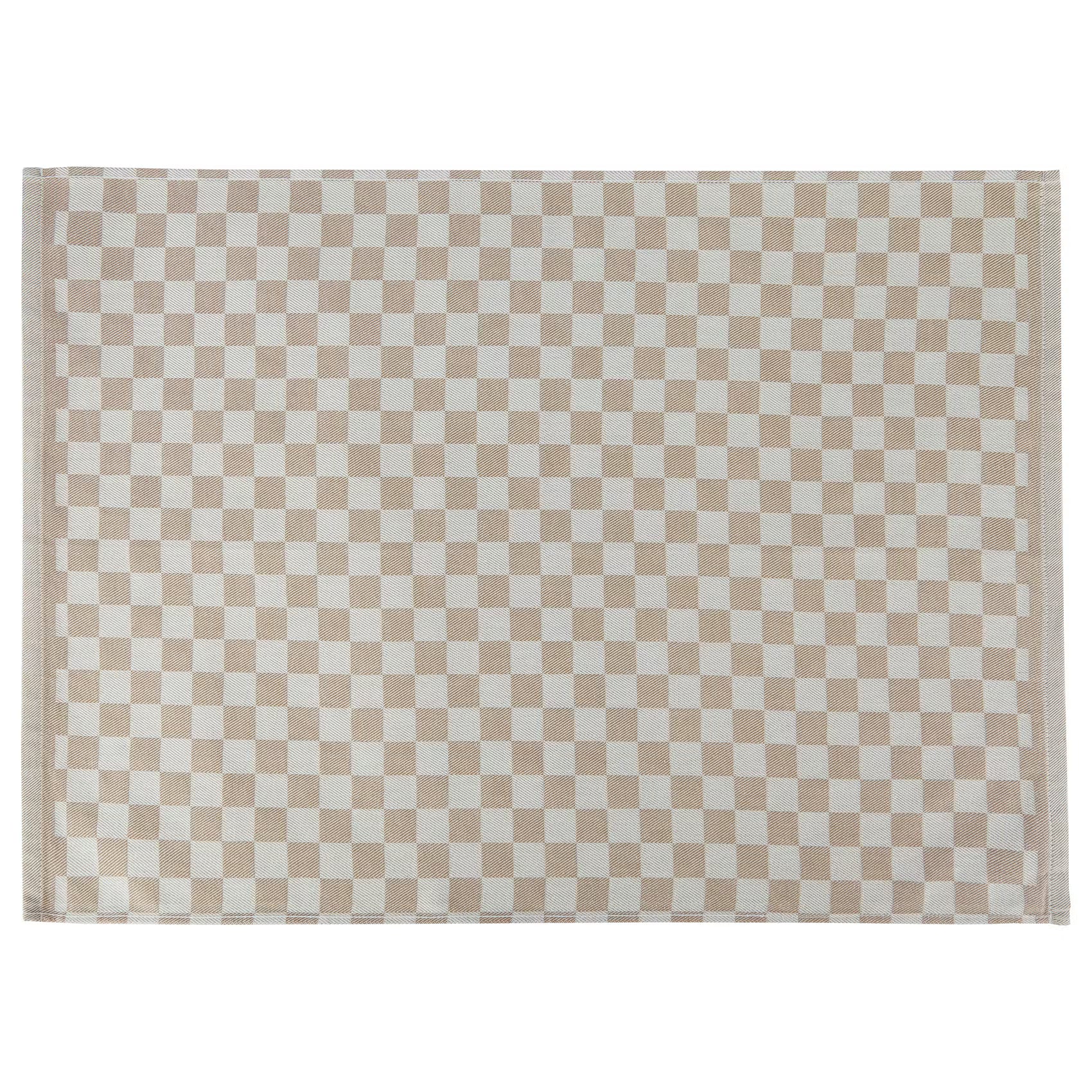 CHECKER STYLE Küchentuch 3er-Set - Baumwolle - Braun