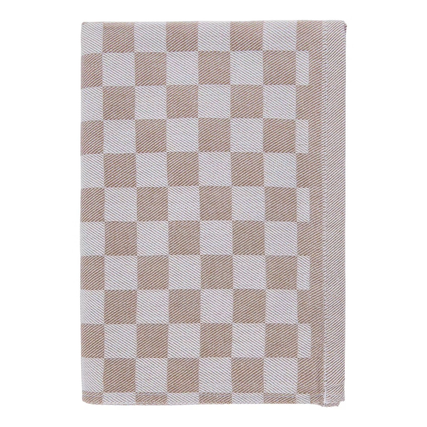 CHECKER STYLE Küchentuch 3er-Set - Baumwolle - Braun