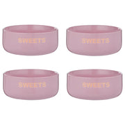 GOOD VIBES Schüssel Sweets 4er-Set - Porzellan - Pink