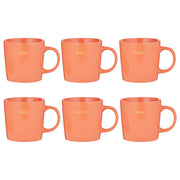 GOOD VIBES Tasse Bisou 6er-Set - Porzellan - Orange