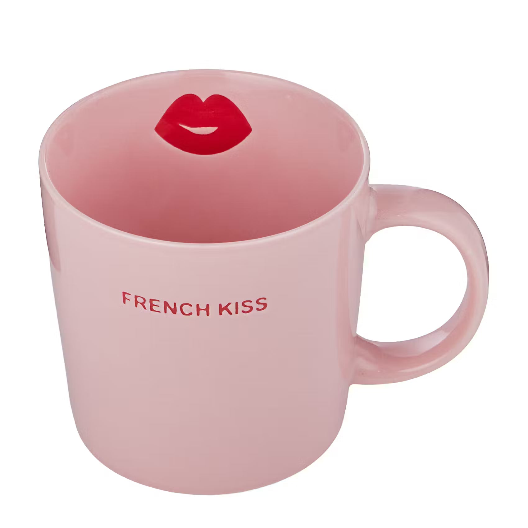 GOOD VIBES Tasse French Kiss 6er-Set - Porzellan - Pink