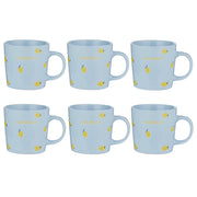 GOOD VIBES Tasse Ciao Bella 6er-Set - Porzellan - Hellblau