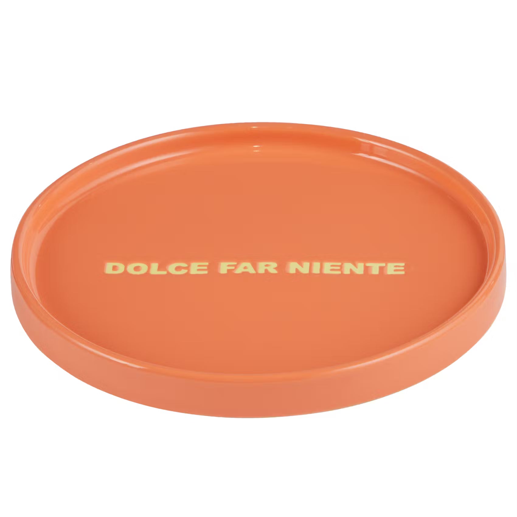 GOOD VIBES Teller Dolce far niente 4er-Set - Porzellan - Orange