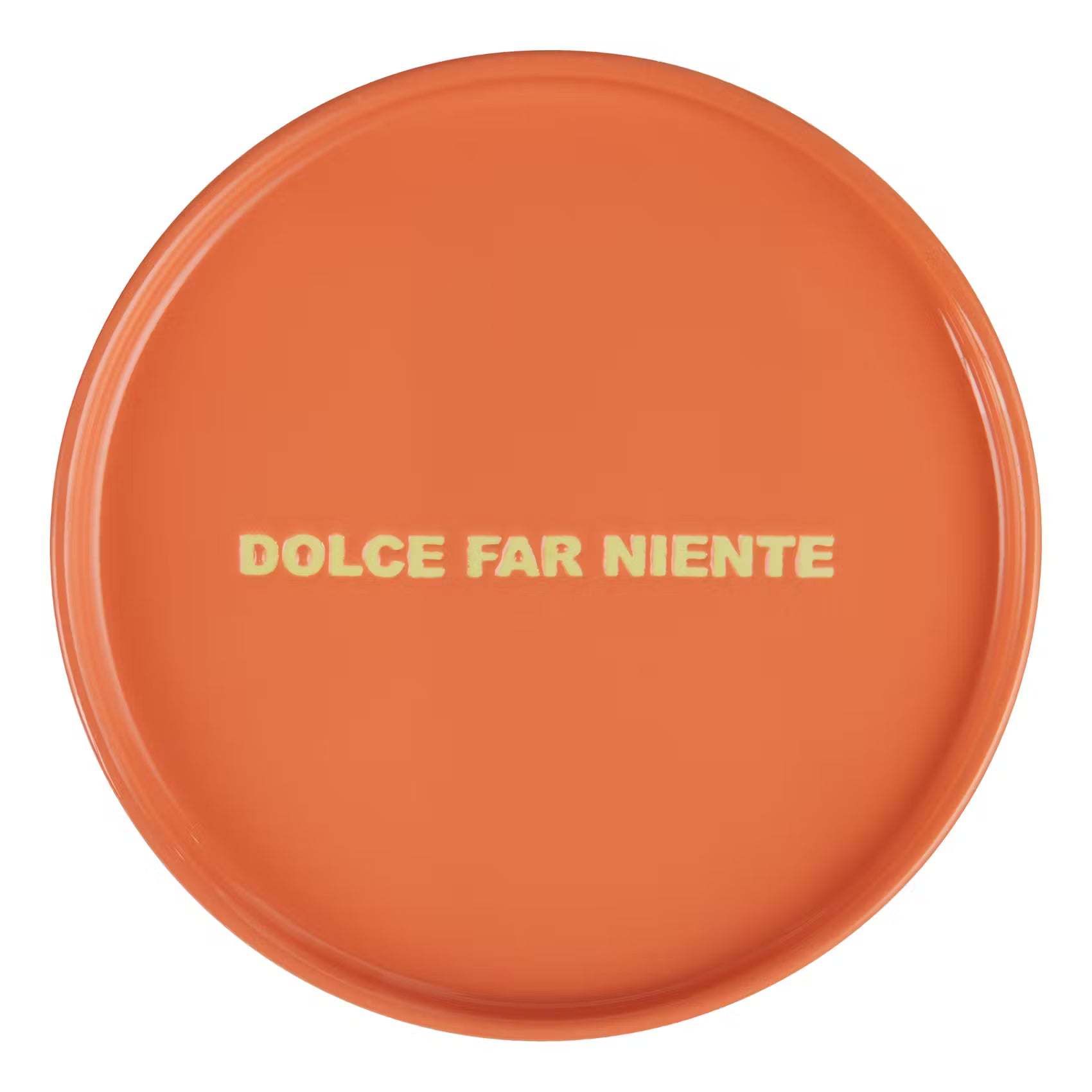 GOOD VIBES Teller Dolce far niente 4er-Set - Porzellan - Orange