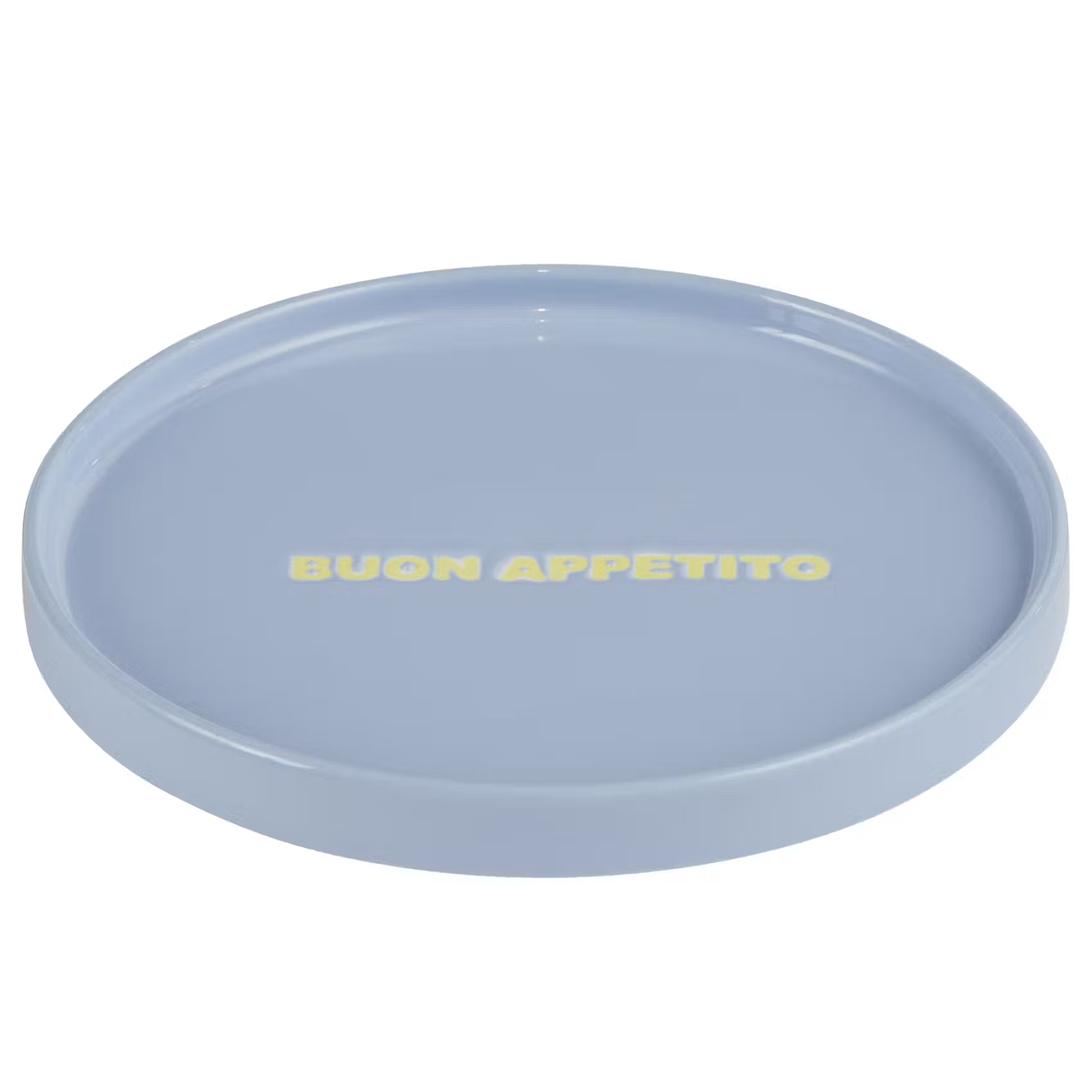 GOOD VIBES Teller Buon Appetito 4er-Set - Porzellan - Blau