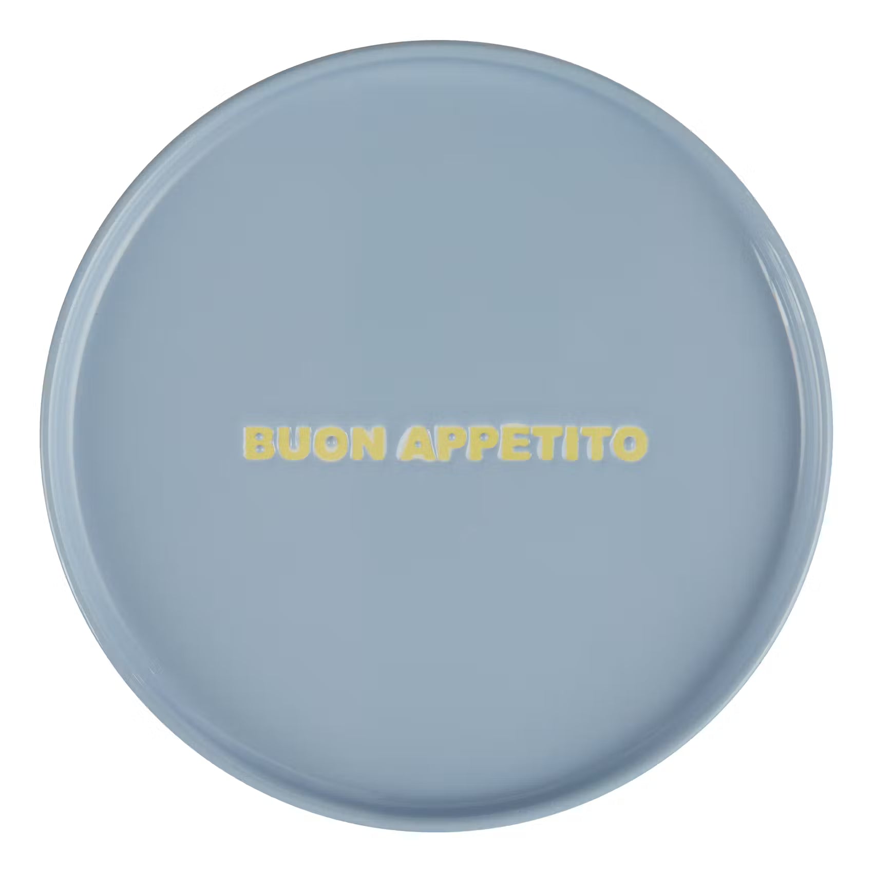 GOOD VIBES Teller Buon Appetito 4er-Set - Porzellan - Blau