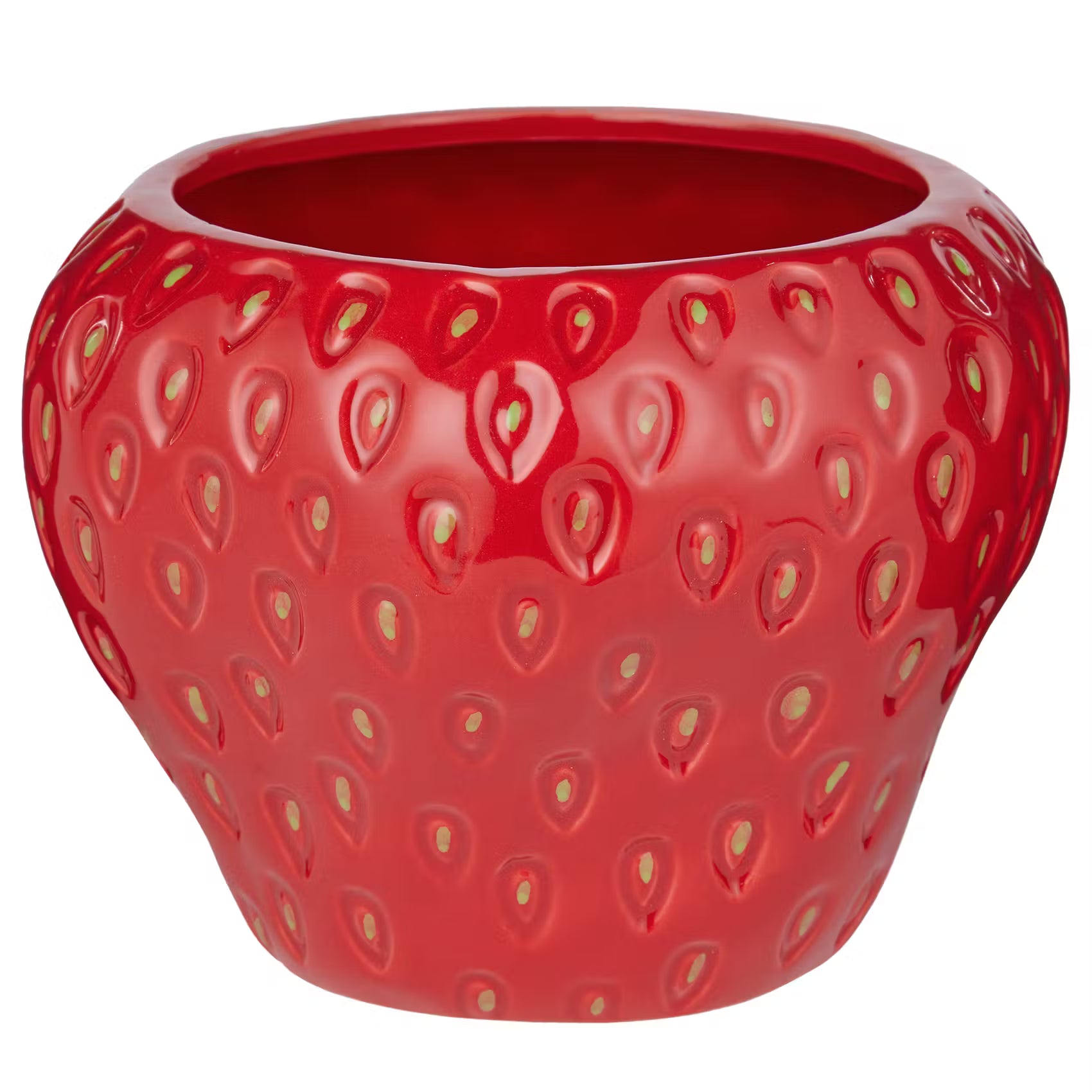 STRAWBERRY Blumentopf - Steinzeug - Rot