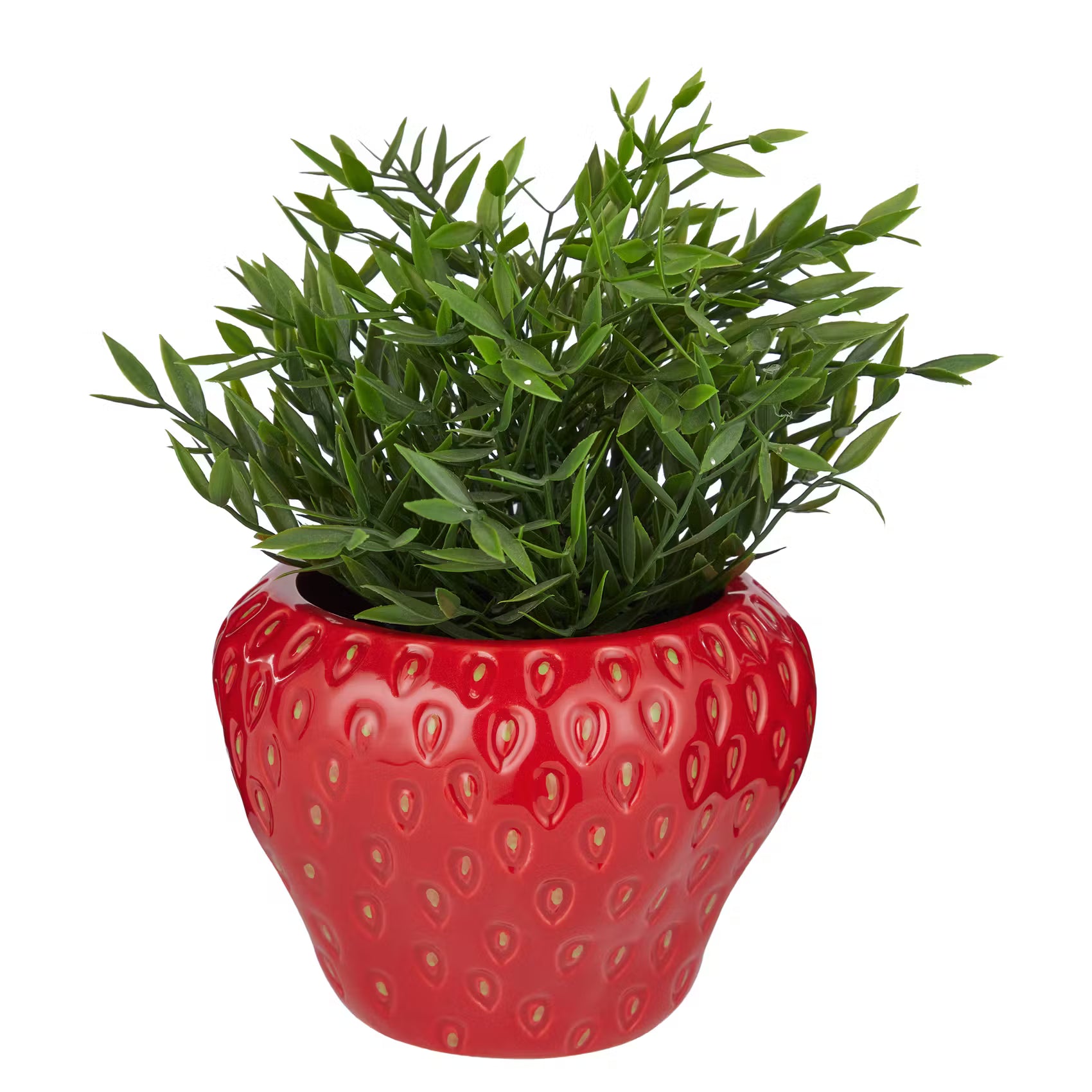STRAWBERRY Blumentopf - Steinzeug - Rot