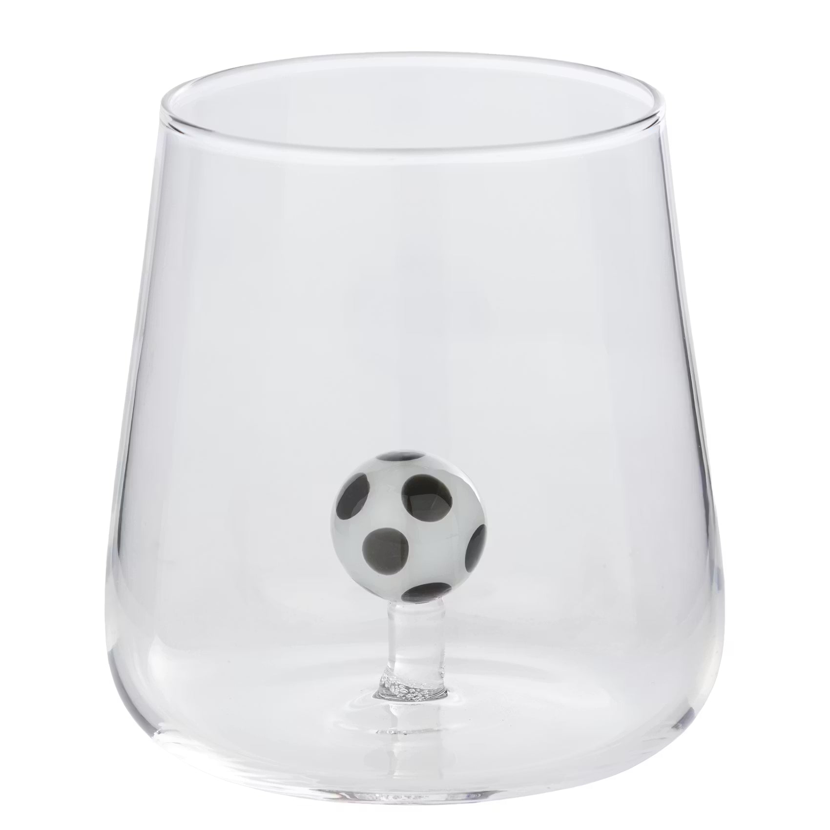 SUNNY JOY Trinkglas Fußball - Borosilikatglas - Transparent