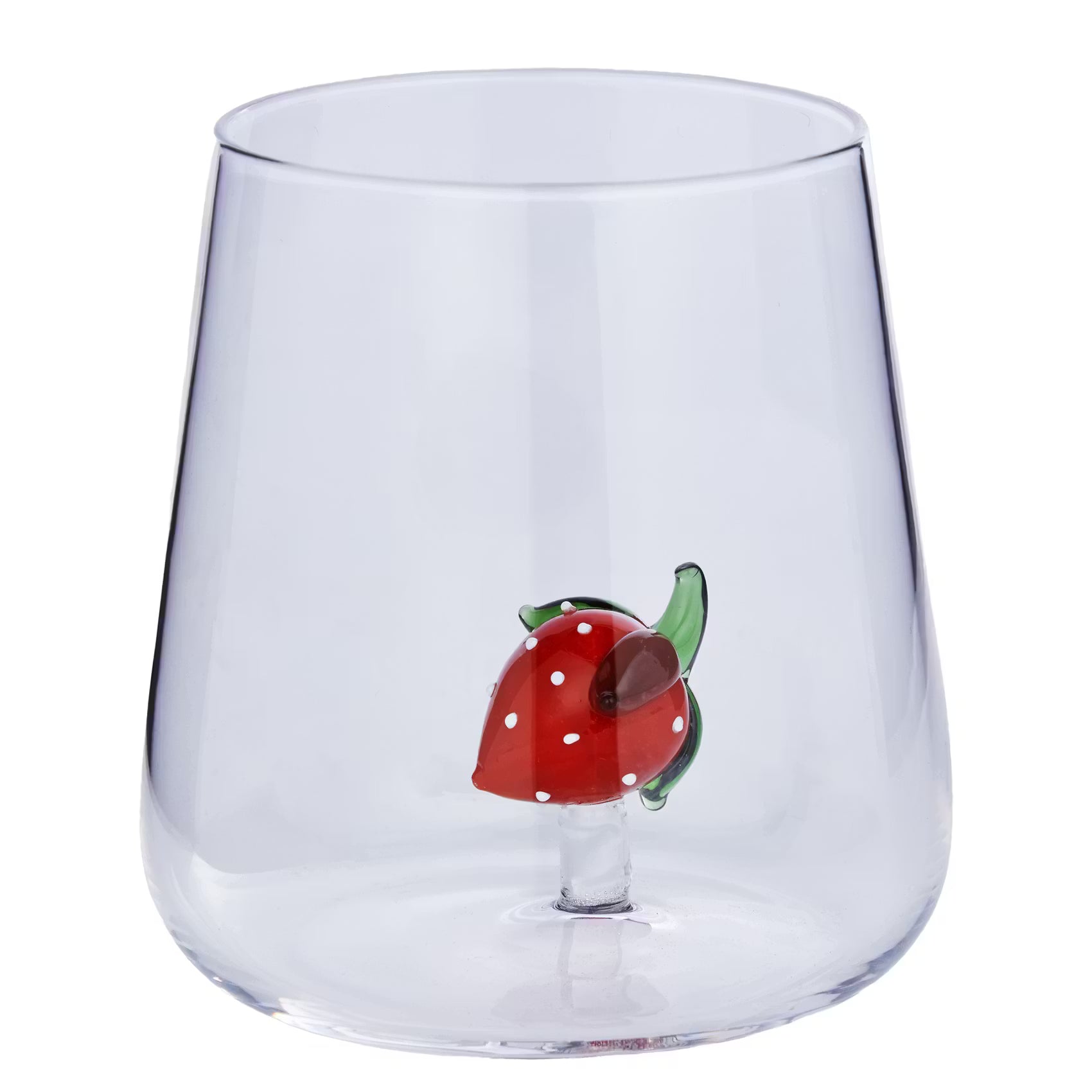 SUNNY JOY Trinkglas Erdbeere - Borosilikatglas - Transparent