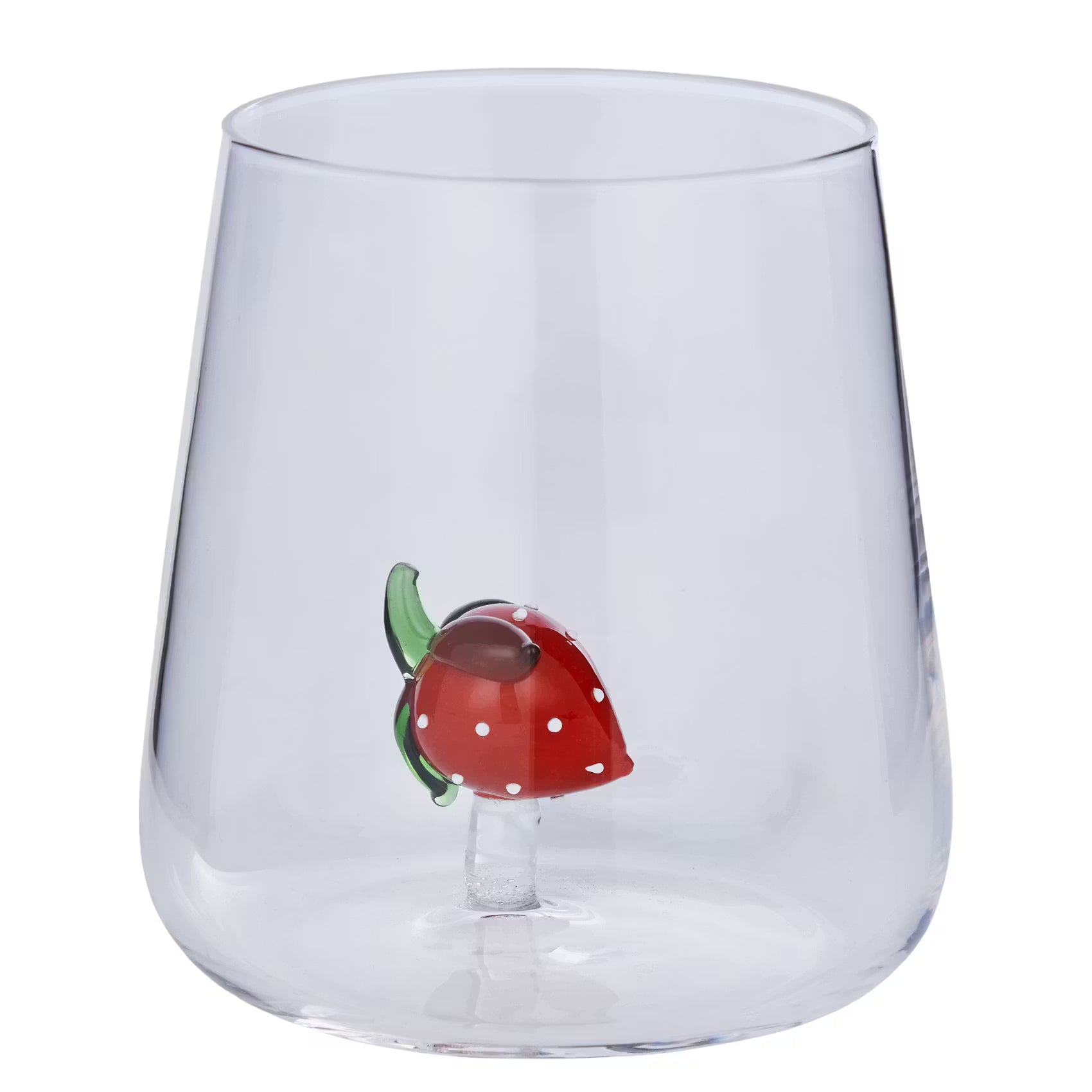 SUNNY JOY Trinkglas Erdbeere - Borosilikatglas - Transparent