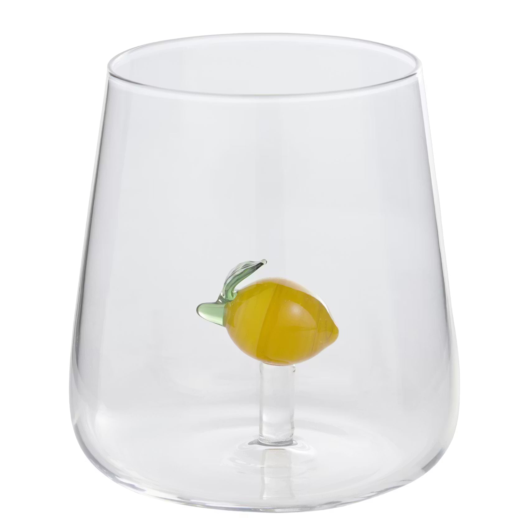 SUNNY JOY Trinkglas Zitrone - Borosilikatglas - Transparent