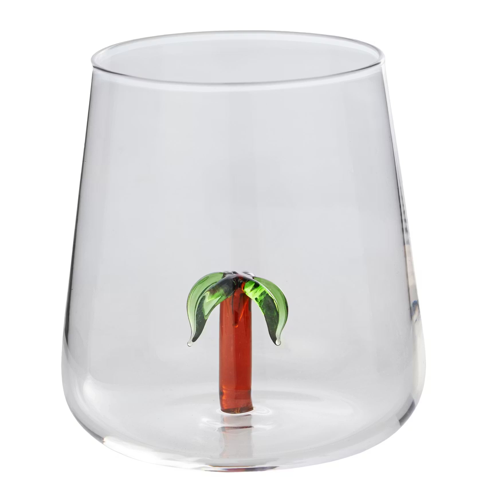 SUNNY JOY Trinkglas Palme - Borosilikatglas - Transparent