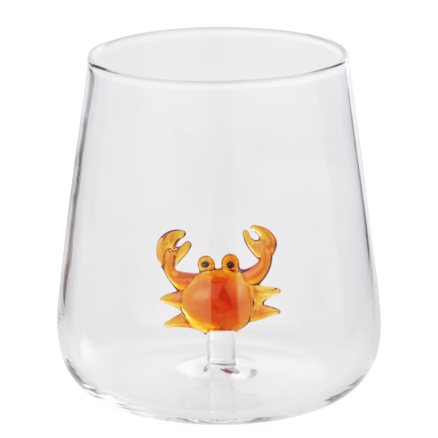 SUNNY JOY Trinkglas Krabbe - Borosilikatglas - Transparent