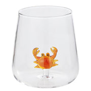 SUNNY JOY Trinkglas Krabbe - Borosilikatglas - Transparent