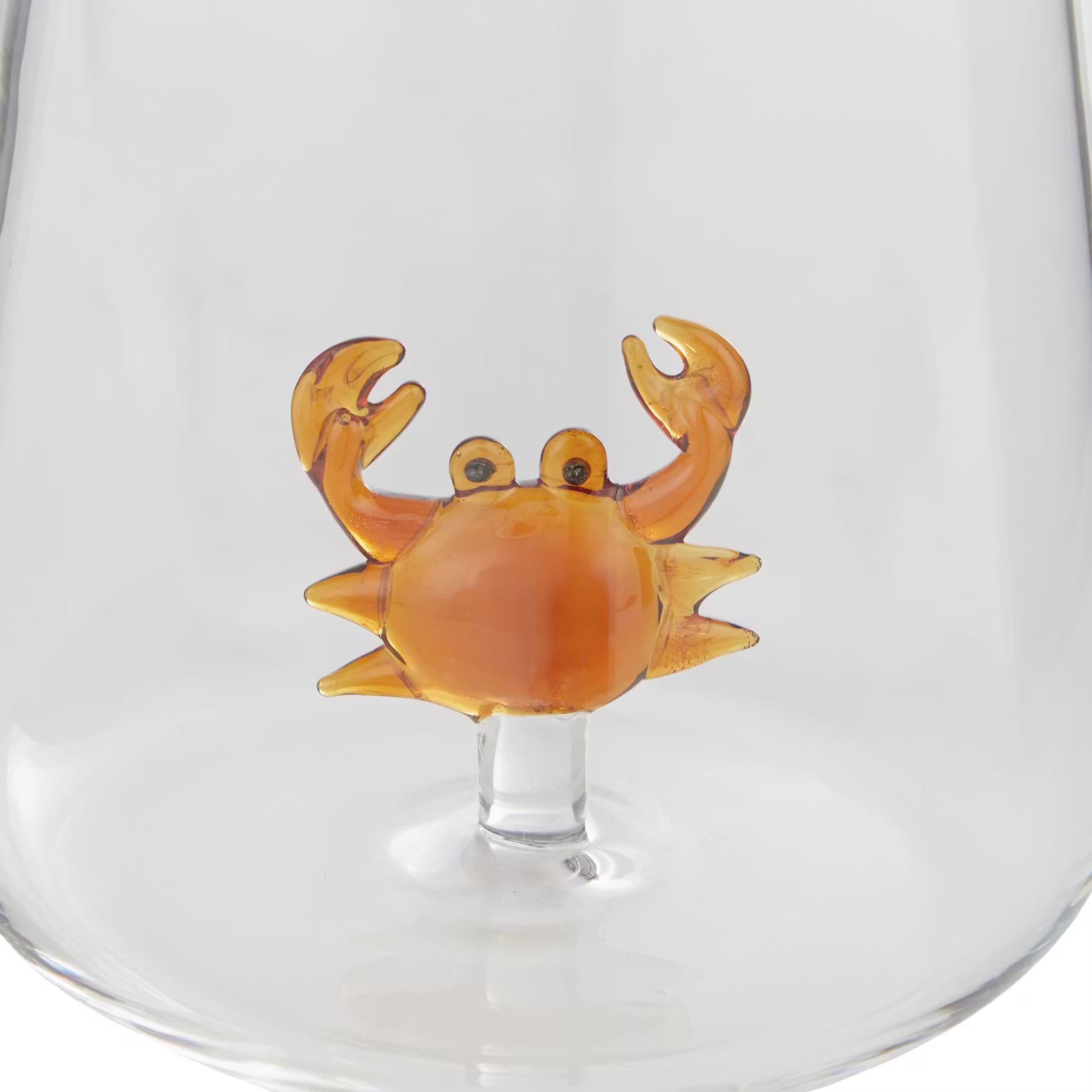 SUNNY JOY Trinkglas Krabbe - Borosilikatglas - Transparent